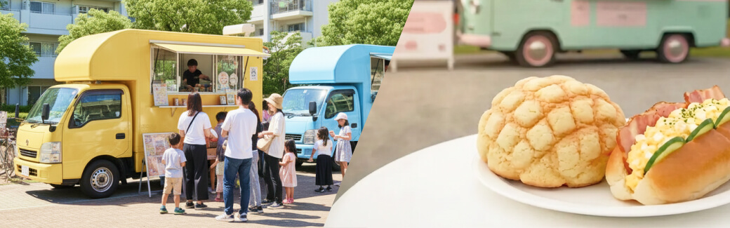 パンのキッチンカーを呼ぶ