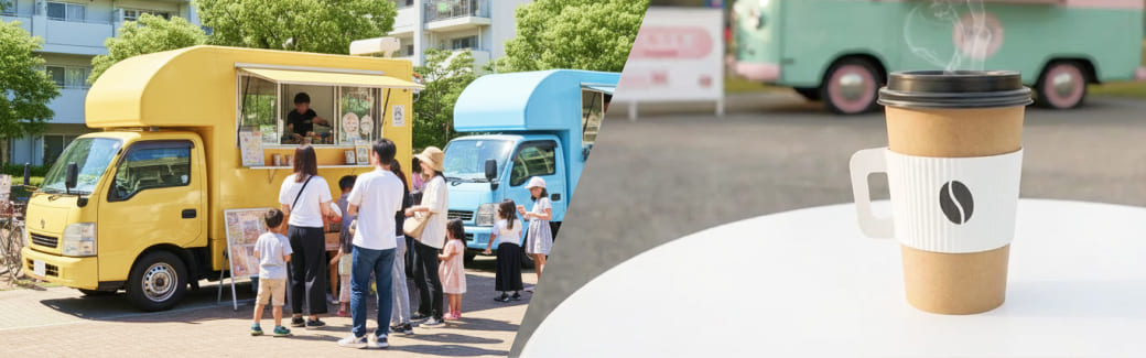コーヒーのキッチンカーを呼ぶ