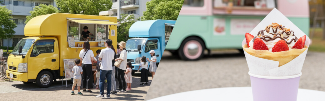 クレープのキッチンカーを呼ぶ