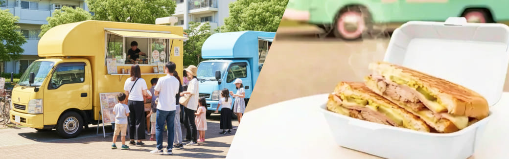 キューバサンドのキッチンカーを呼ぶ