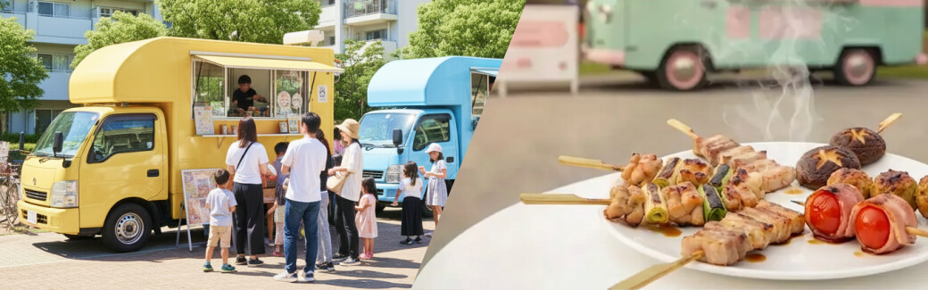 串焼きのキッチンカーを呼ぶ