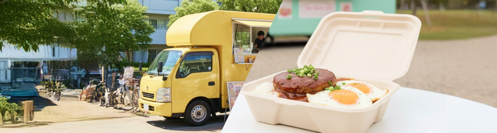 ロコモコのキッチンカーを呼ぶ