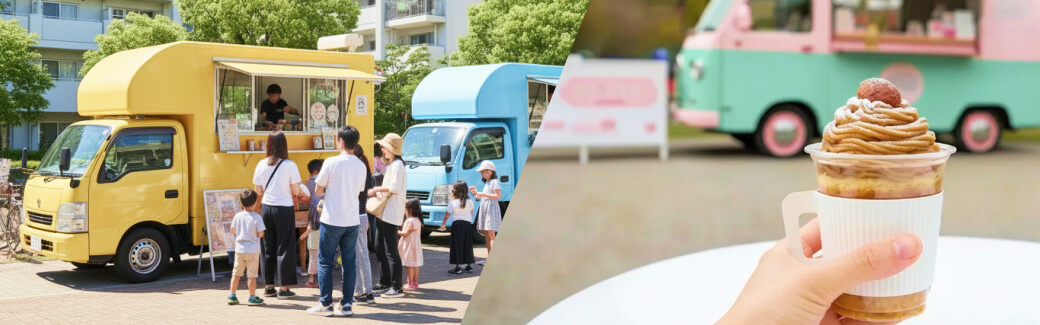 モンブランのキッチンカーを呼ぶ