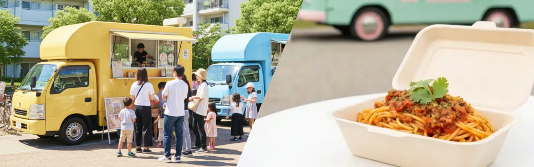 パスタのキッチンカーを呼ぶ