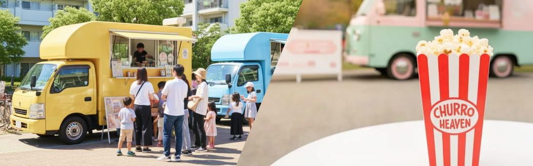 ポップコーンのキッチンカーを呼ぶ