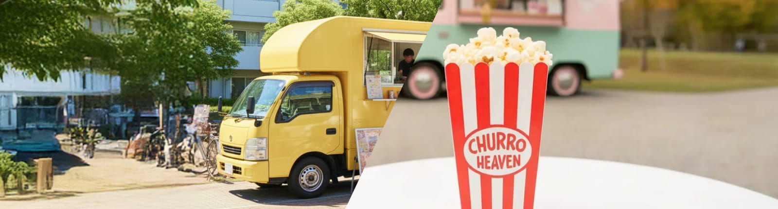 ポップコーンのキッチンカーを呼ぶ