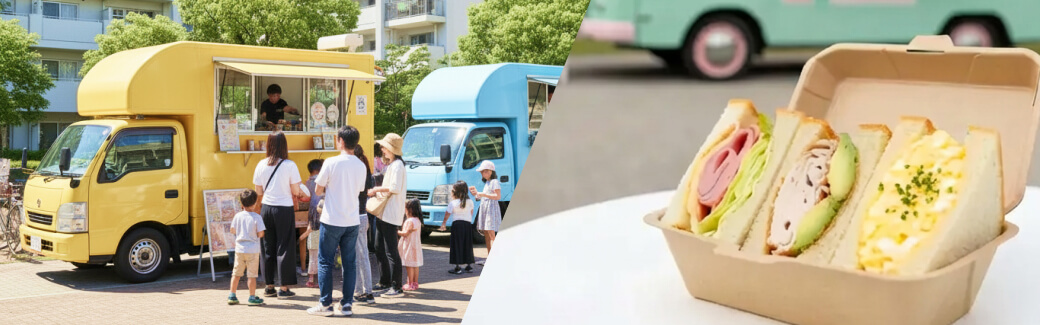 サンドイッチのキッチンカーを呼ぶ