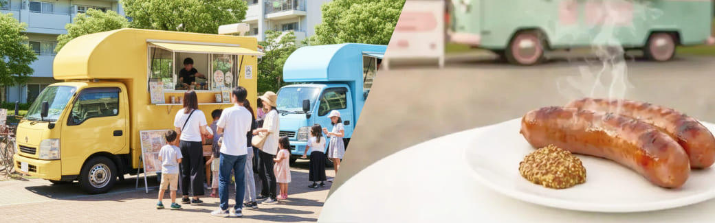 ソーセージのキッチンカーを呼ぶ