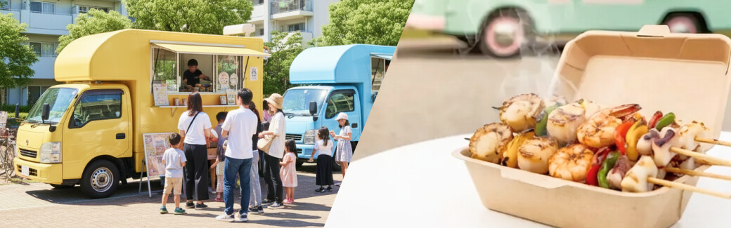 海鮮のキッチンカーを呼ぶ