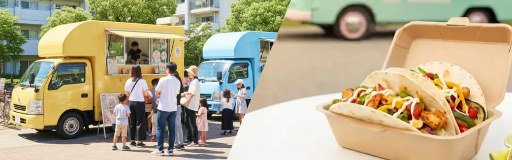 トルティーヤのキッチンカーを呼ぶ