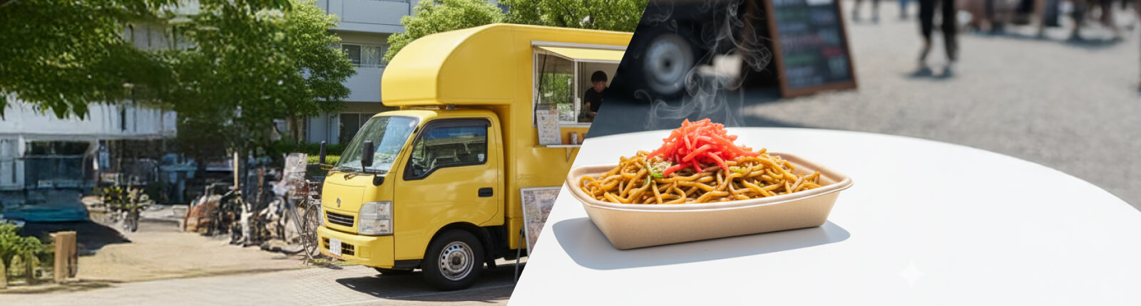 焼きそばのキッチンカーを呼ぶ